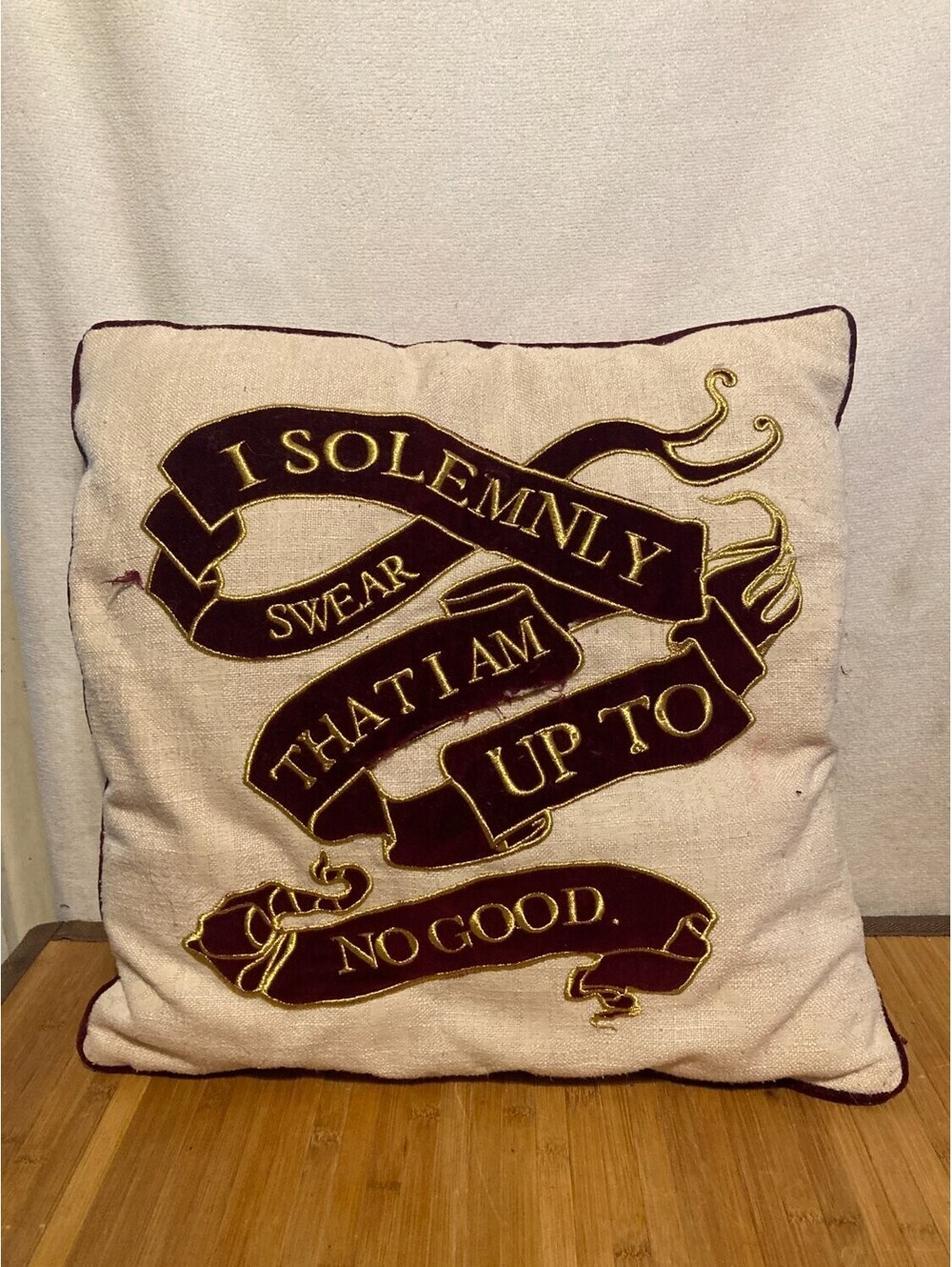 Harry Potter I Solemnly Swear That AM UP TO NO Good. Pillow Marauders Map Throw